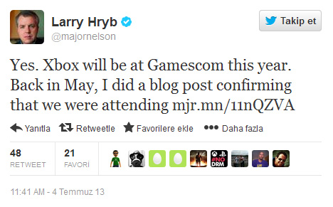 Xbox One, Gamescom 2013'te bulunacak