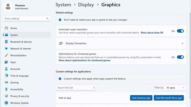 Windows 11'e Yerel Yapay Zeka Destekli Süper Çözünürlük Özelliği Geliyor