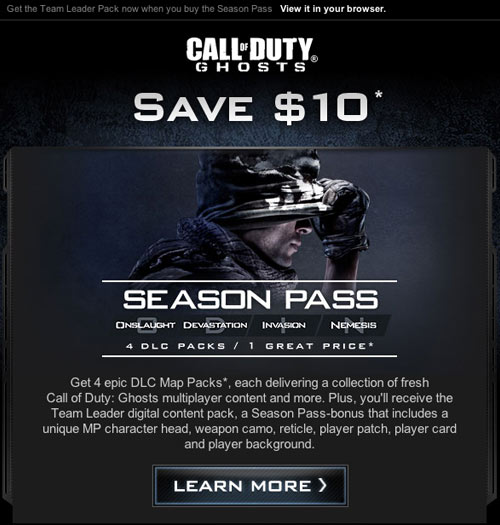 Call of Duty: Ghosts’un DLC paketleri sızdırıldı