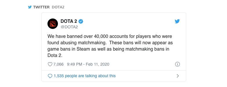Valve, 40.000’e yakın DOTA 2 hesabını banladı