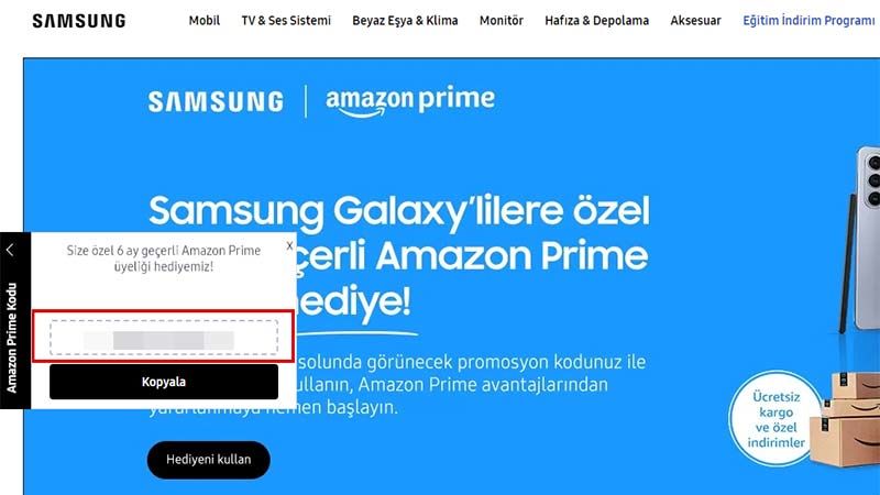Samsung'dan Herkese Bedava Amazon Prime Üyeliği