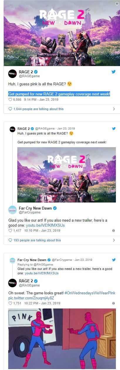 RAGE 2 ile, Far Cry New Dawn Twitter'da birbirine girdi 