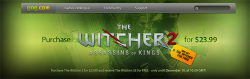 GOG.com'da büyük indirim Witcher 2 ile başladı!