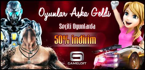 Gameloft oyunları aşka geldi