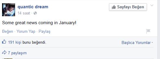 Quantic Dream, ocak ayı için gizli şeyler planlıyor!