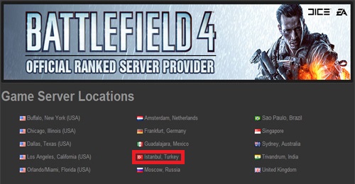 Battlefield 4'te Türkiye Sunucuları bulunacak!