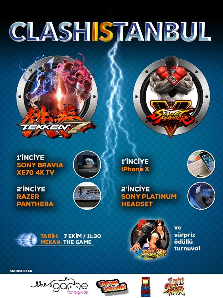 İstanbul'da Street Fighter V ve Tekken 7 Turnuvası düzenleniyor