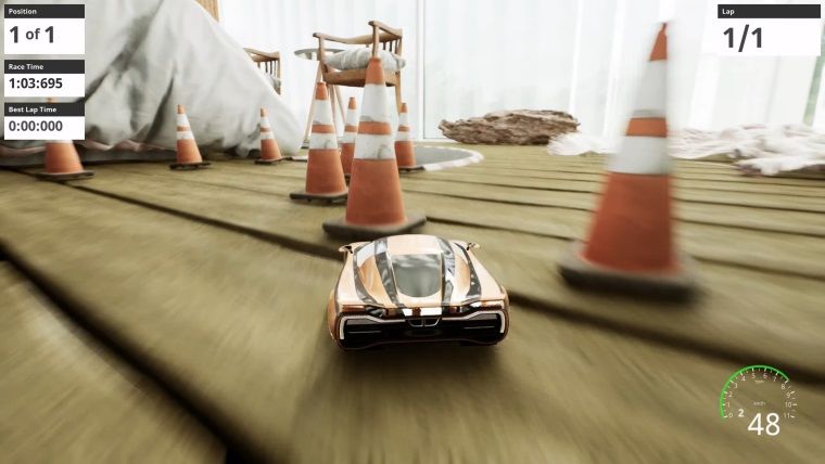 Tek kişinin yaptığı oyun Nano Racing, Unreal Engine 5 kullanıyor