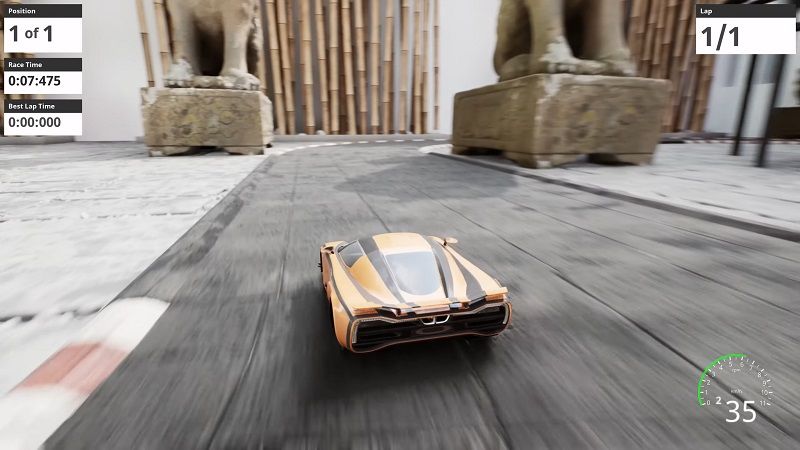 Tek kişinin yaptığı oyun Nano Racing, Unreal Engine 5 kullanıyor