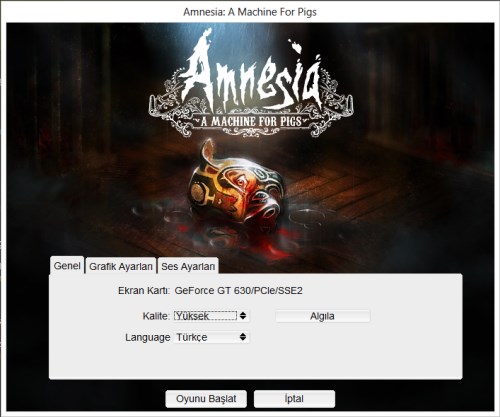 Amnesia: A Machine for Pigs için Türkçe Yama çalışması!