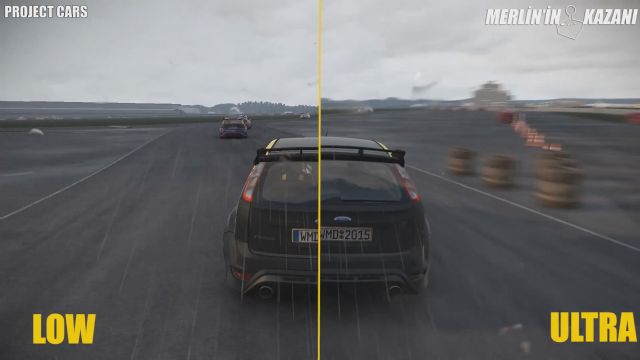 Project CARS PC sürümünün ultra ve low grafik kıyaslaması