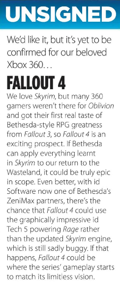 id Software soslu Fallout 4 gelse...