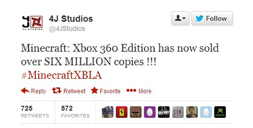 Minecraft: Xbox 360 Edition rekora koşuyor