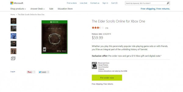 Microsoft Store'a göre The Elder Scrolls Online Şubat'ta bizlerle