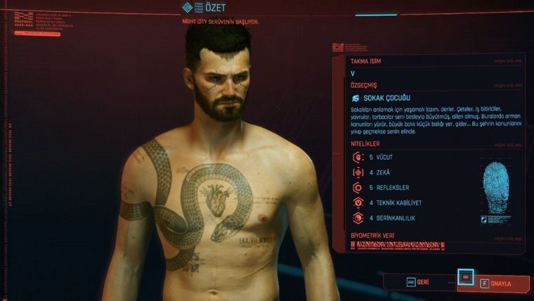 Cyberpunk 2077 karakter oluşturma nasıl?
