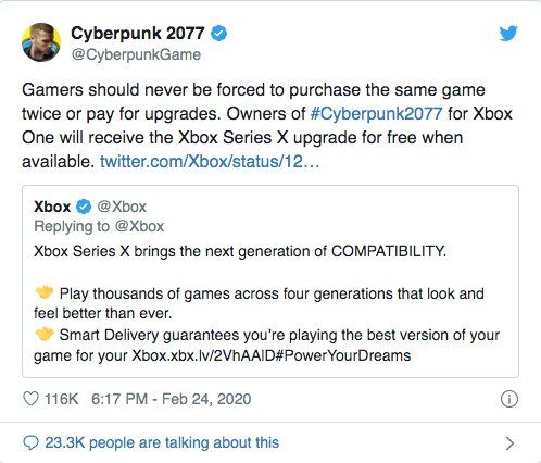 Cyberpunk 2077, Xbox One'da alana yeni nesil sürümü bedava