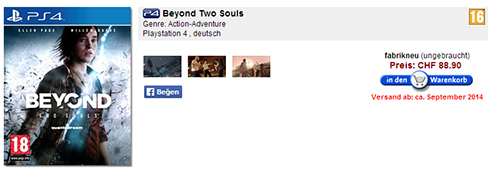 Beyond: Two Souls, PS4'e mi geliyor?