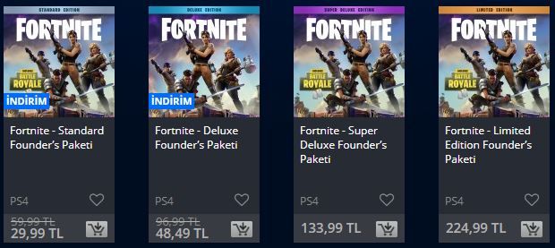 Fortnite PSN'de büyük indirime girdi