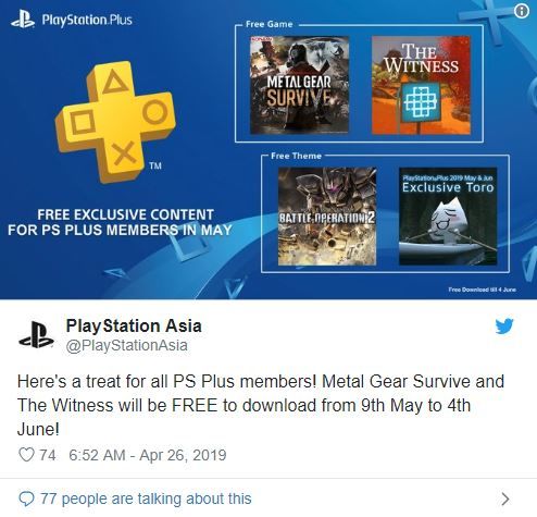 PS Plus Asya bölgesi Mayıs ayı ücretsiz oyunları belli oldu