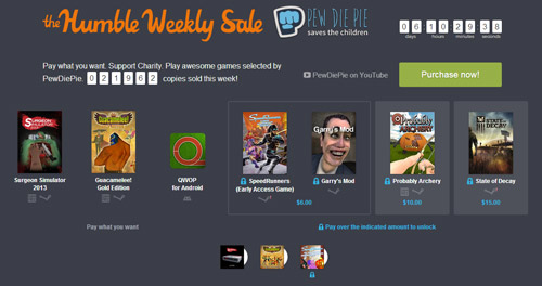 Humble Bundle'da bu hafta: PewDiePie!