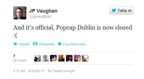 PopCap Dublin artık olmayacak