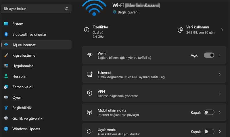 Ayarlar seçeneğini kullanarak Windows 11 Wi-Fi şifresini nasıl görüntüleyebilirsiniz?