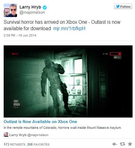 Outlast Xbox One'da