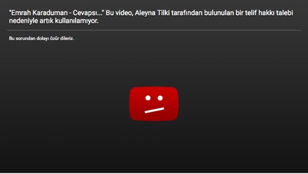 Aleyna Tilki'nin şarkısı Cevapsız Çınlama neden Youtube'dan telif yedi?