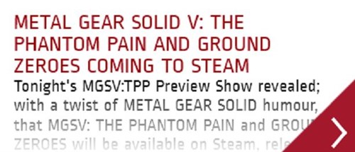 MGS V: The Phantom Pain ve Ground Zeroes PC yolunda