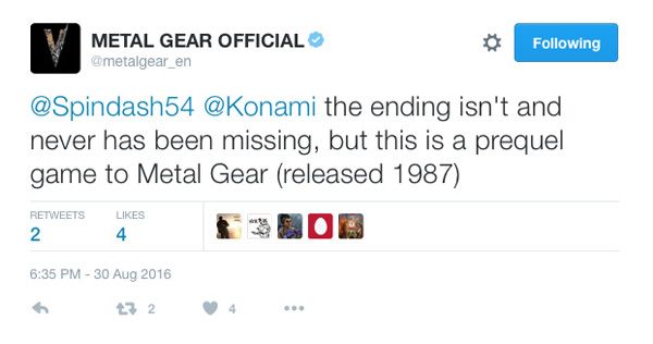 Konami'den MGSV'in 51. görevi için açıklama geldi