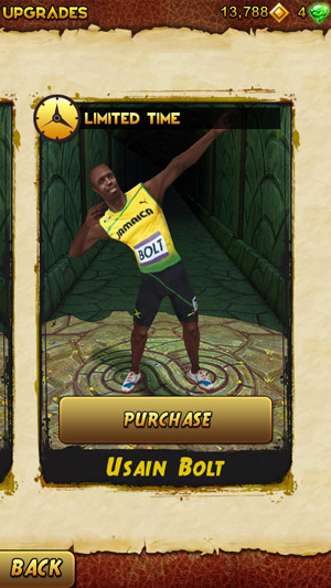 Usain Bolt Temple Run'da!