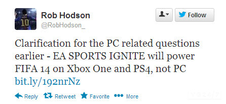 EA, FIFA 14'ün Ignite teknolojisini PC'den saklıyor!