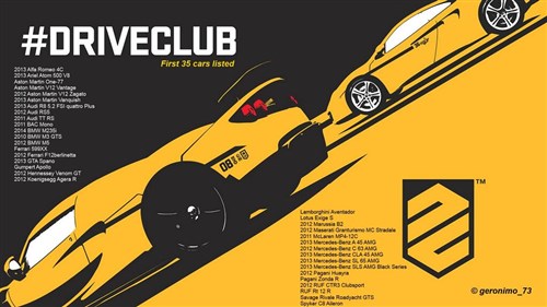 Driveclub'ın ilk araç listesi göründü!