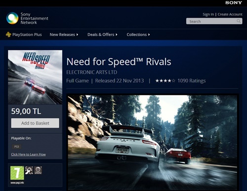 Need for Speed Rivals'a PSN indirimi!