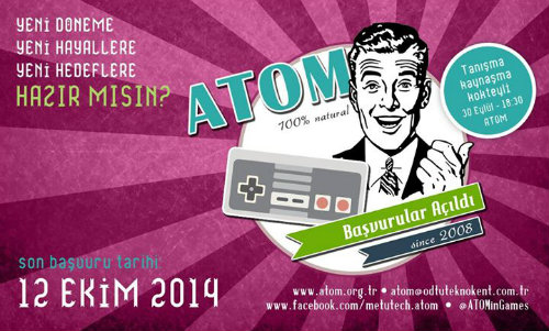 Türk oyun ve animasyon sektörünü geliştirmek için, ATOM!