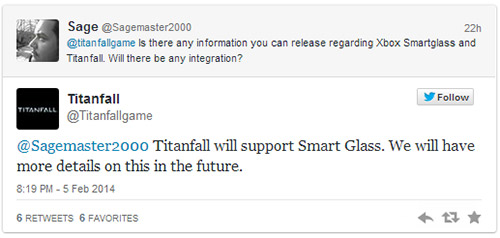 Titanfall'da SmartGlass desteği bulunacak!