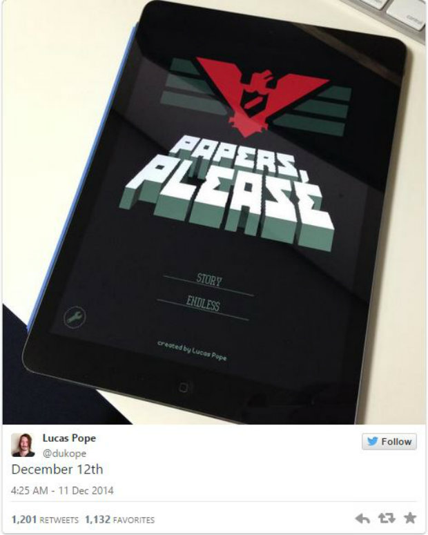 Ödüllü oyun Papers, Please, iPad için piyasaya çıkıyor