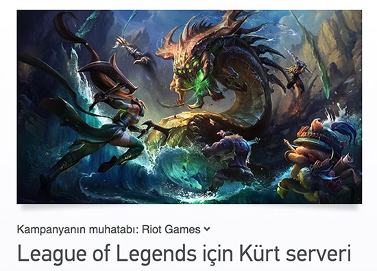 Kürtlerden League of Legends atağı