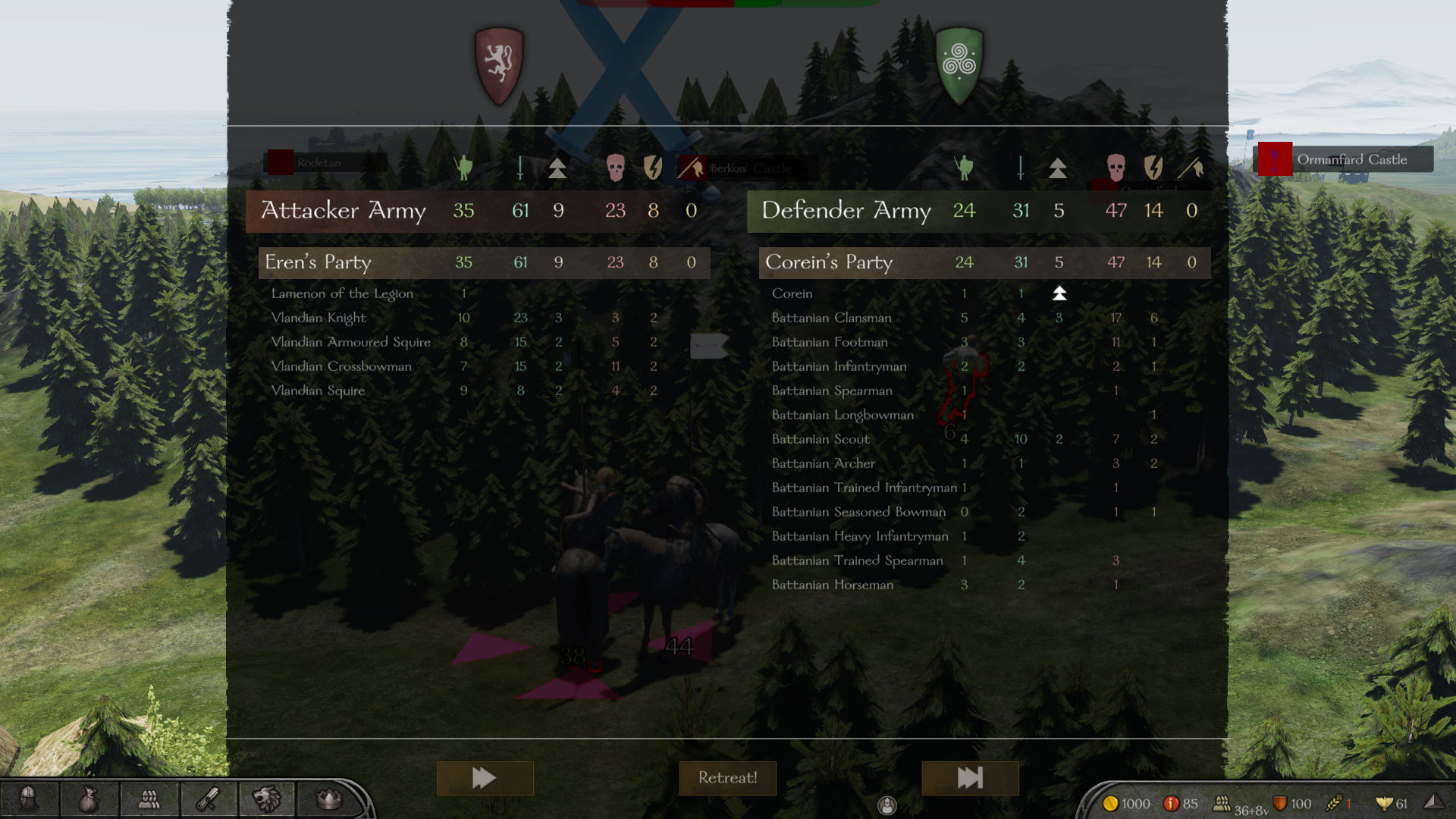 Mount & Blade II: Bannerlord'da Savaş Özeti Ekranı değişiyor