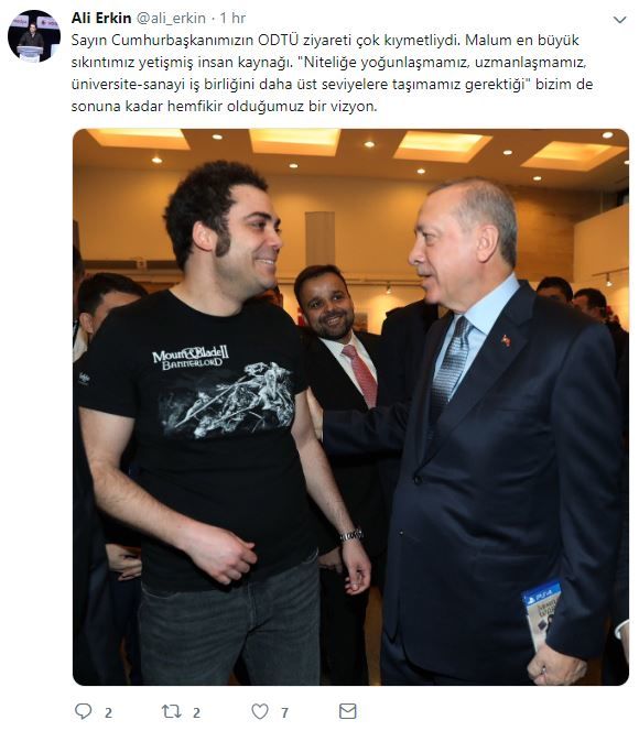 TOGED Başkanı Ali Erkin, Cumhurbaşkanı Recep Tayyip Erdoğan ile bir araya geldi