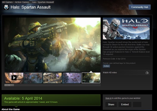 Halo: Spartan Assault Steam'e geliyor!