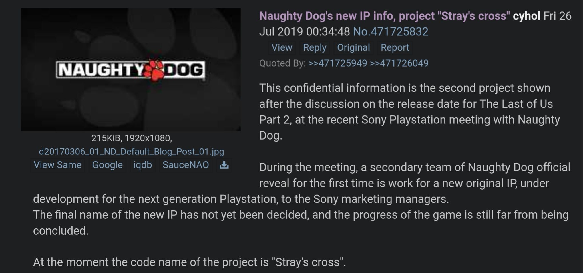 Söylenti: Naughty Dog, PS5 için yeni bir IP geliştiriyor!