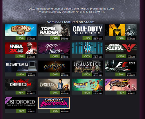 Steam VGX'in etinden ve sütünden bıkmıyor