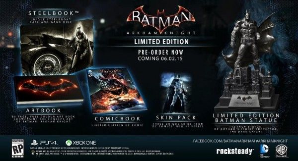 Batman: Arkham Knight'ın koleksiyon sürümleri görücüye çıktı