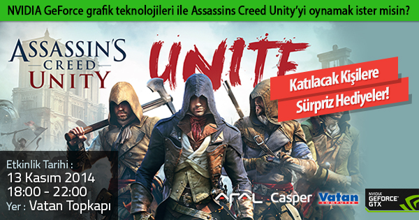 Assassin's Creed: Unity'yi Nvidia farkı ile oynama etkinliği